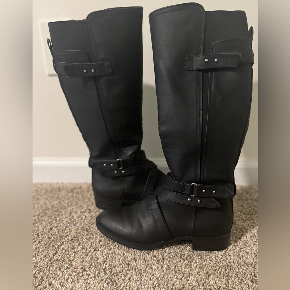 Circus by Sam Edelman Black Knee-High Riding Boots Size 8